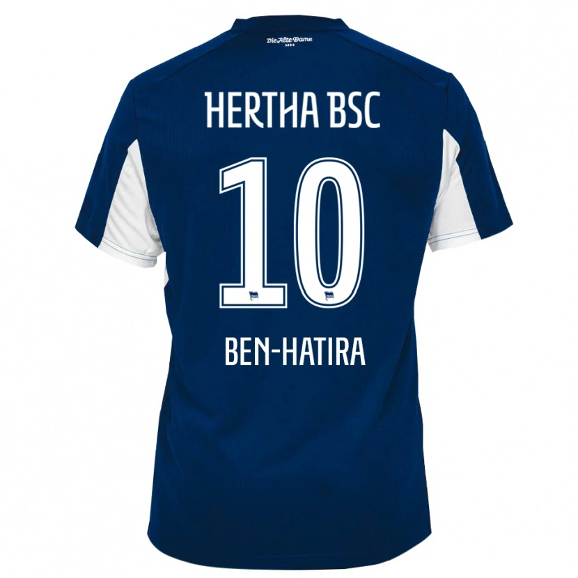 Danxen Pánské Änis Ben-Hatira #10 Bílá Modrá Domů Hráčské Dresy 2025/26 Dres