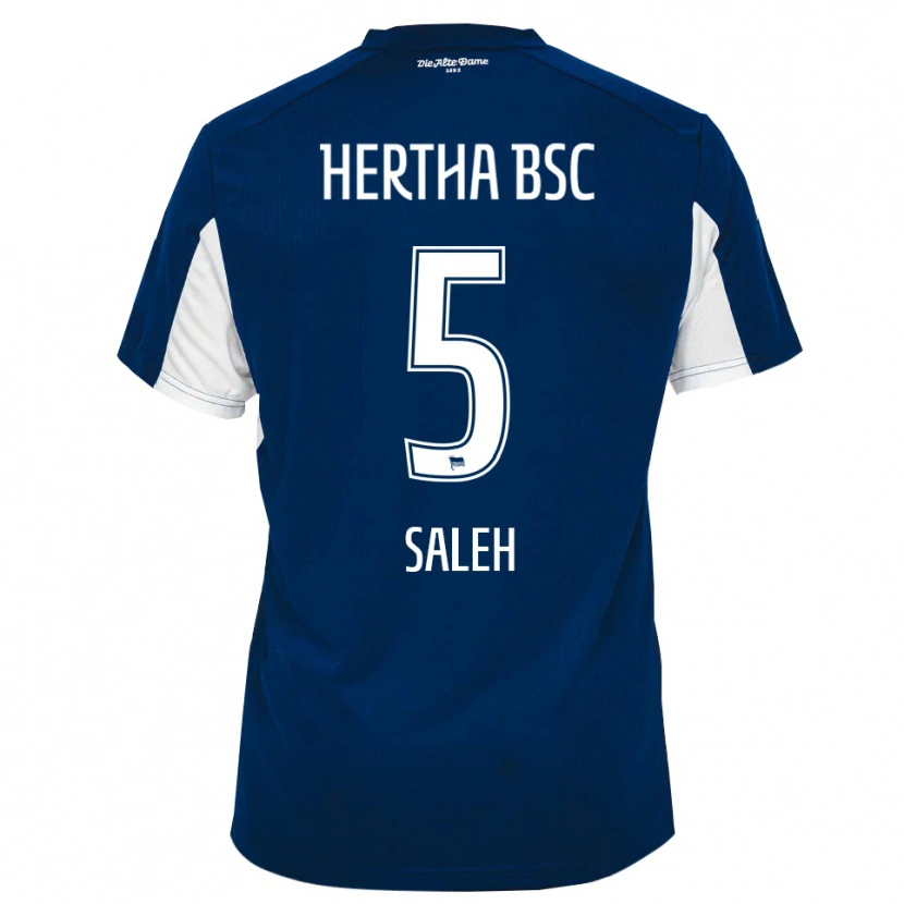 Danxen Pánské Ibrahim Saleh #5 Bílá Modrá Domů Hráčské Dresy 2025/26 Dres
