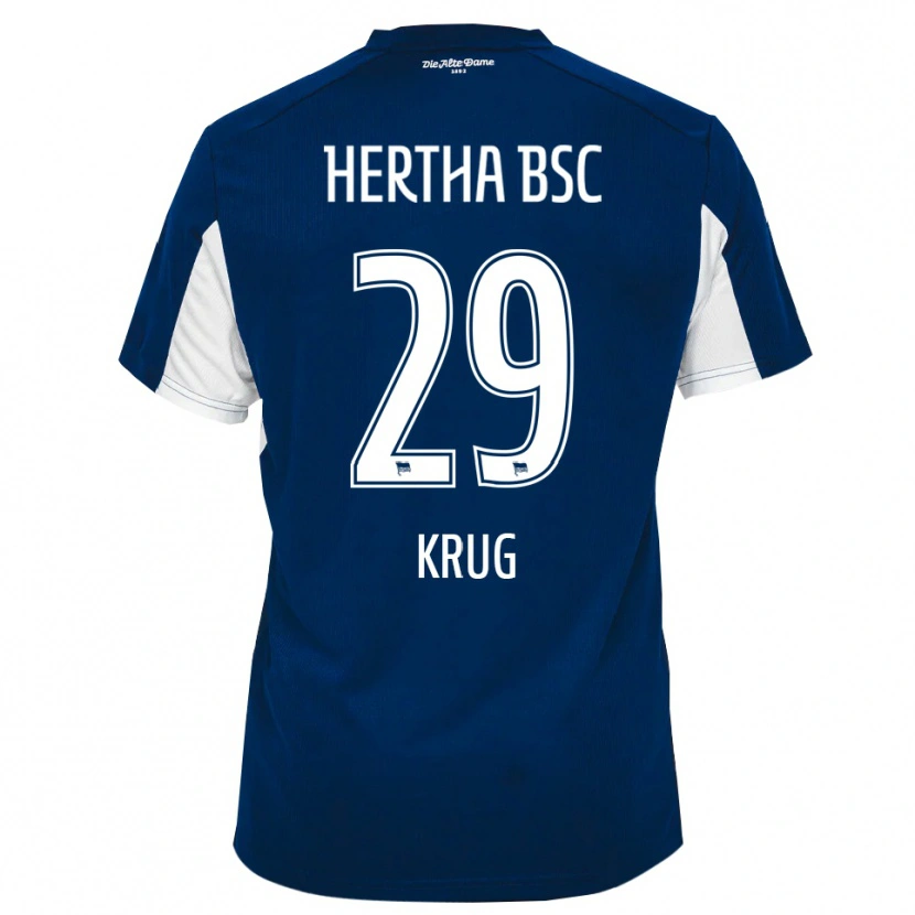 Danxen Pánské Magdalena Krug #29 Bílá Modrá Domů Hráčské Dresy 2025/26 Dres
