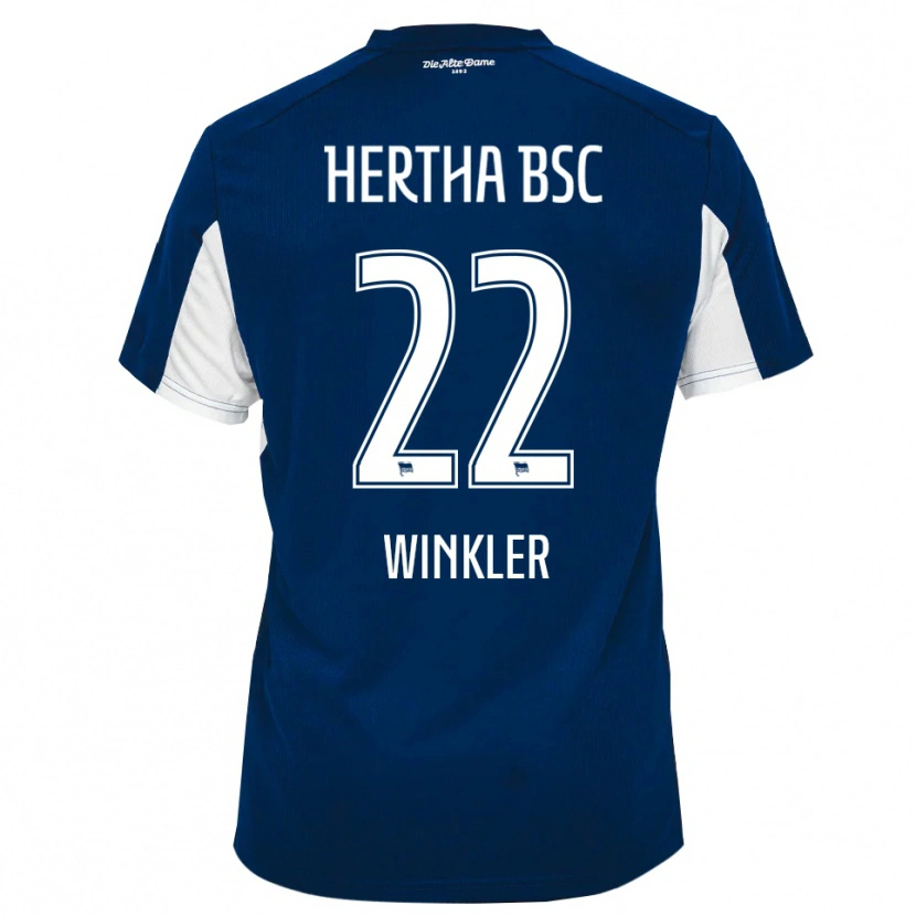 Danxen Pánské Marten Winkler #22 Bílá Modrá Domů Hráčské Dresy 2025/26 Dres