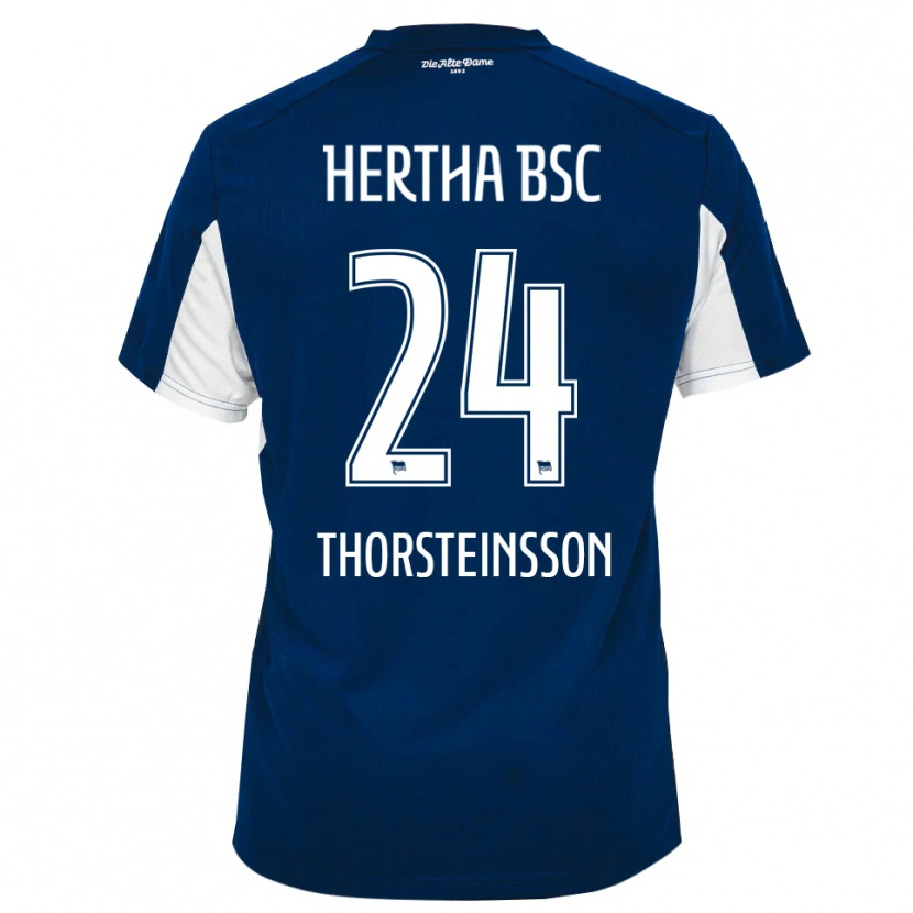 Danxen Pánské Jón Dagur Thorsteinsson #24 Bílá Modrá Domů Hráčské Dresy 2025/26 Dres