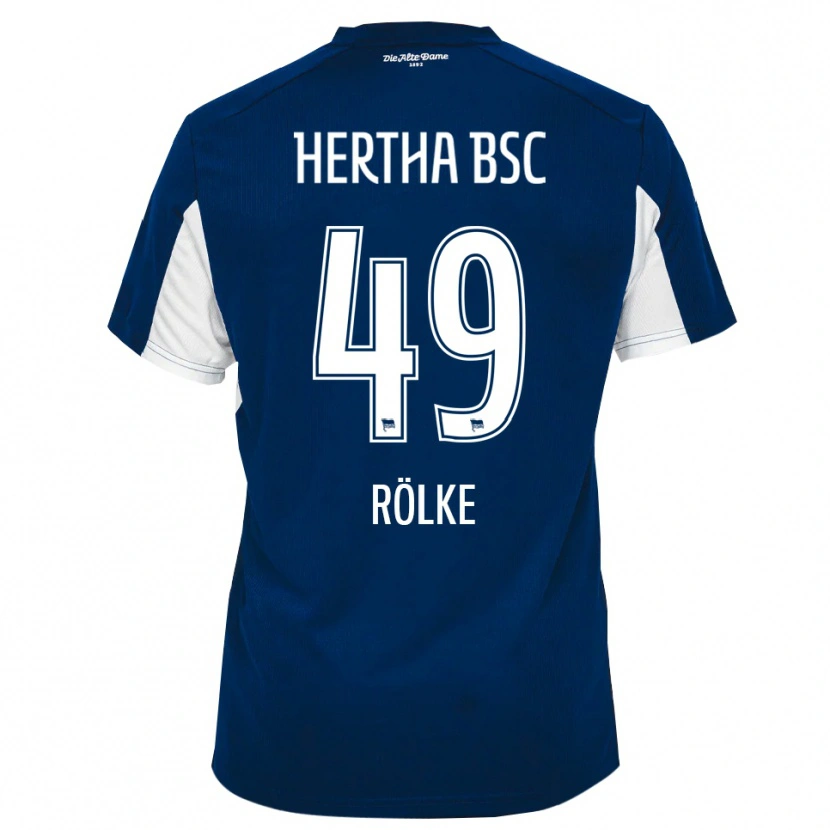 Danxen Pánské Oliver Rölke #49 Bílá Modrá Domů Hráčské Dresy 2025/26 Dres