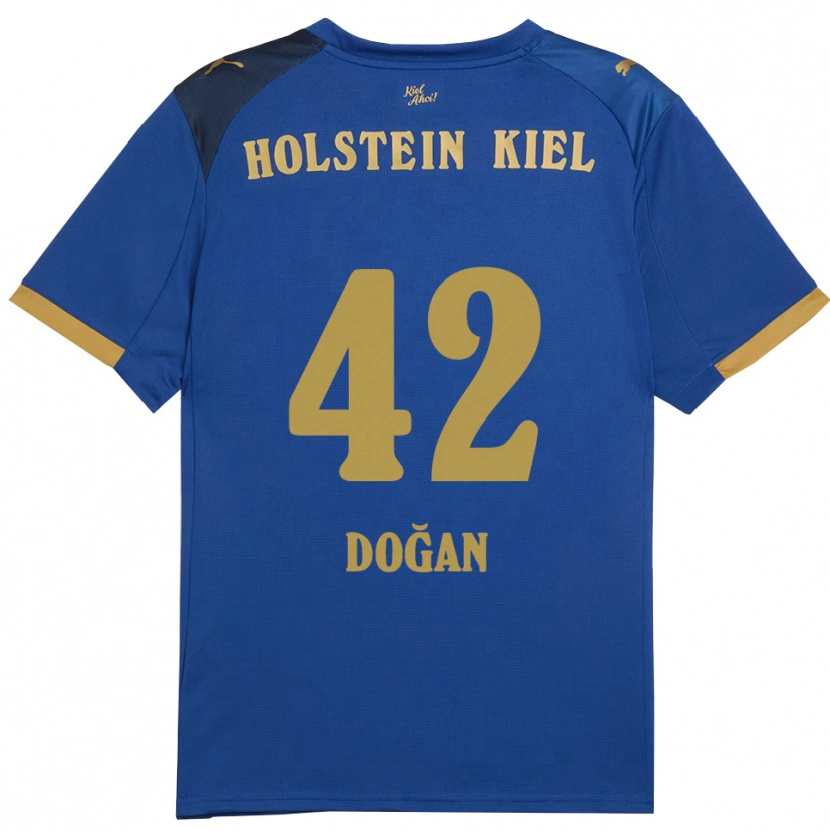 Danxen Pánské Tyler Doğan #42 Modrá Zlatá Domů Hráčské Dresy 2025/26 Dres