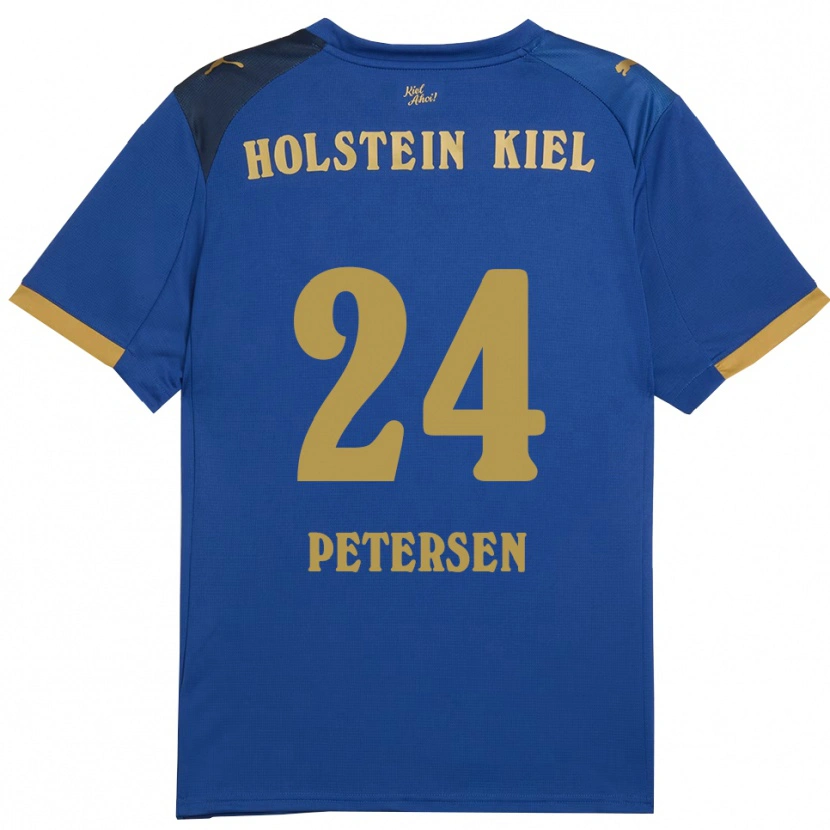 Danxen Pánské Malte Petersen #24 Modrá Zlatá Domů Hráčské Dresy 2025/26 Dres
