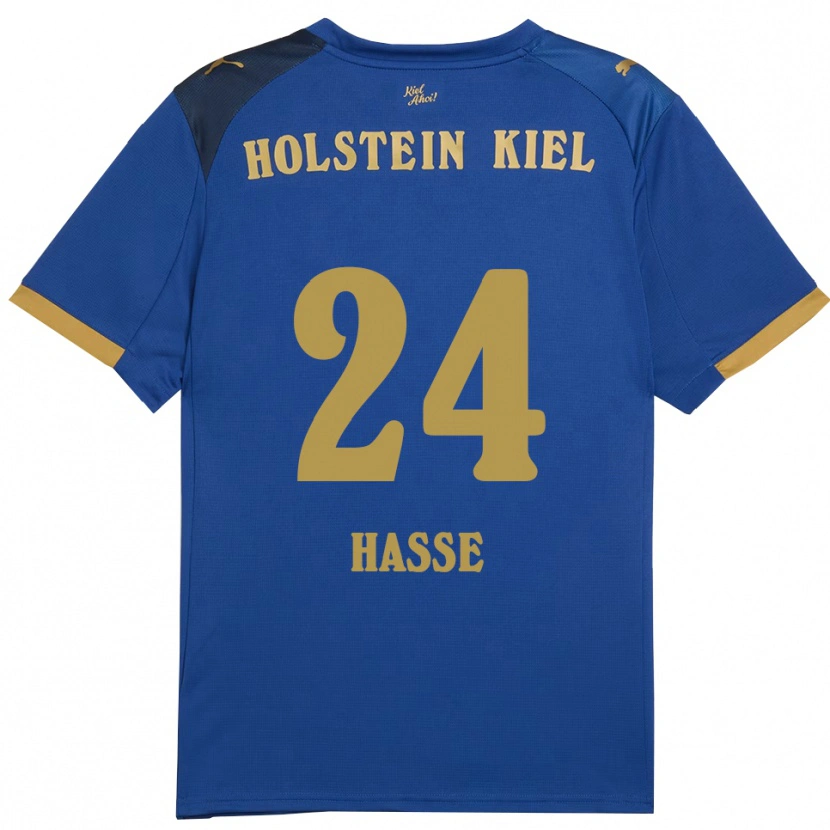 Danxen Pánské Kira Hasse #24 Modrá Zlatá Domů Hráčské Dresy 2025/26 Dres