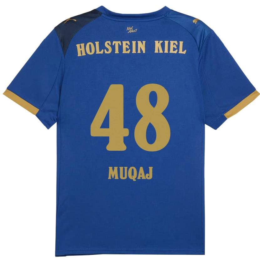 Danxen Pánské Hamza Muqaj #48 Modrá Zlatá Domů Hráčské Dresy 2025/26 Dres