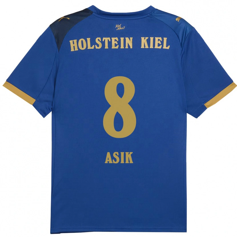 Danxen Pánské Burak Asik #8 Modrá Zlatá Domů Hráčské Dresy 2025/26 Dres