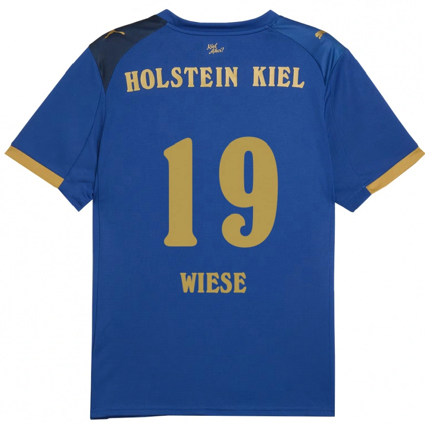 Danxen Pánské Till Wiese #19 Modrá Zlatá Domů Hráčské Dresy 2025/26 Dres
