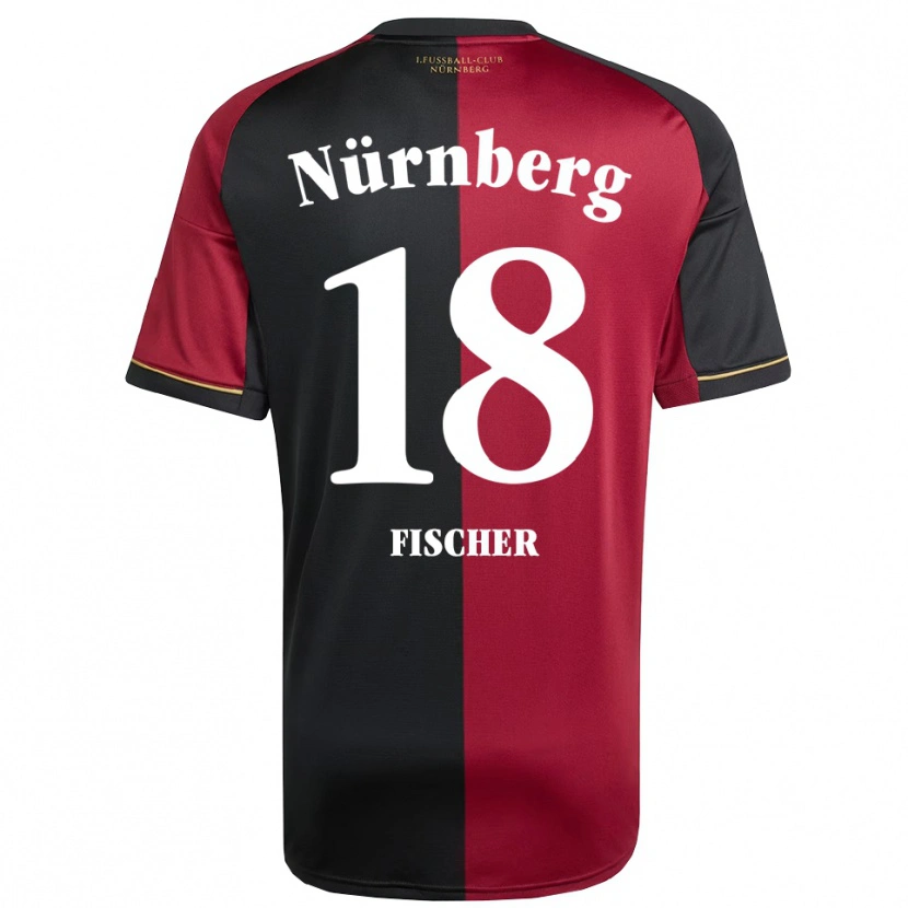 Danxen Pánské Jonas Fischer #18 Vínová Černá Domů Hráčské Dresy 2025/26 Dres