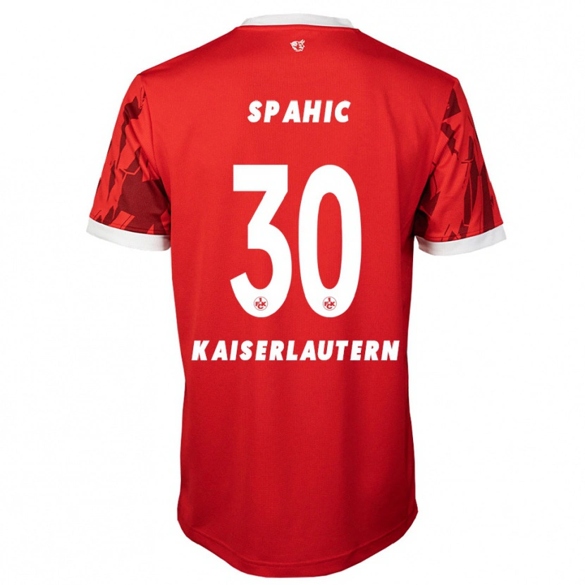 Danxen Pánské Avdo Spahic #30 Červená Bílá Domů Hráčské Dresy 2025/26 Dres