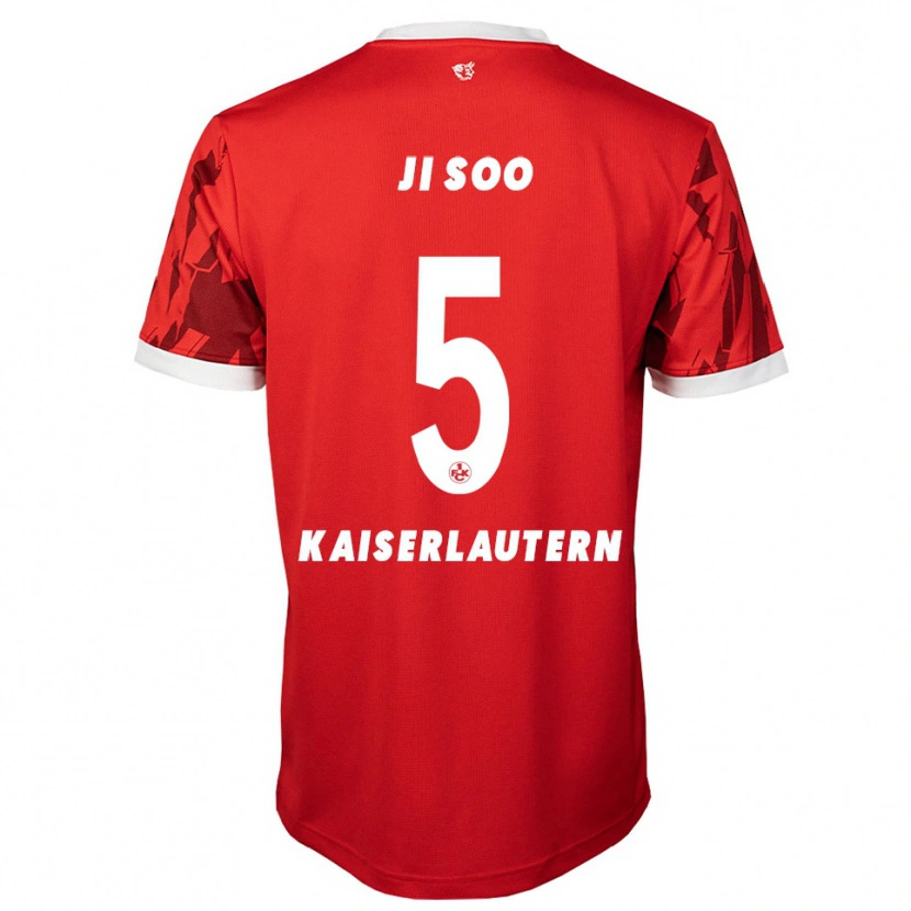 Danxen Pánské Ji-Soo Kim #5 Červená Bílá Domů Hráčské Dresy 2025/26 Dres