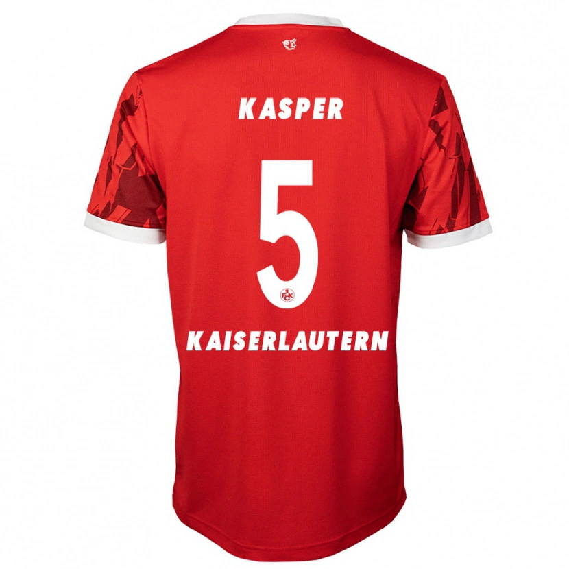 Danxen Pánské Linus Kasper #5 Červená Bílá Domů Hráčské Dresy 2025/26 Dres