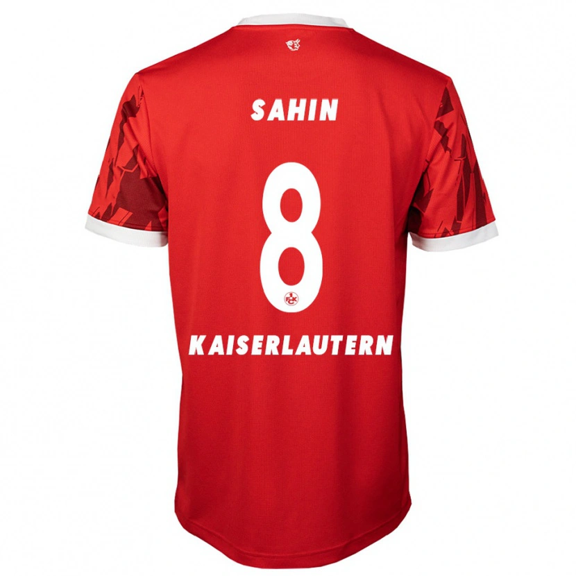 Danxen Pánské Semih Sahin #8 Červená Bílá Domů Hráčské Dresy 2025/26 Dres