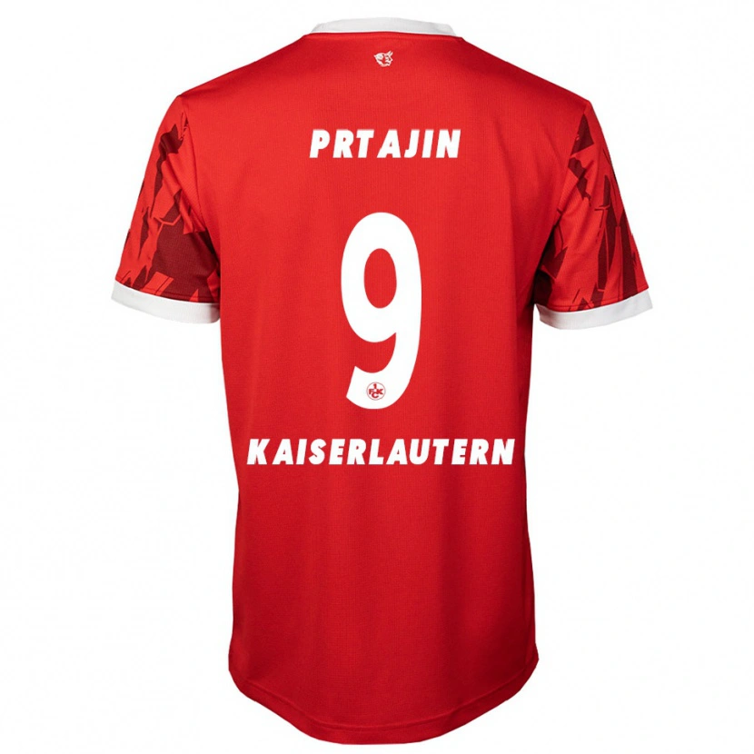 Danxen Pánské Ivan Prtajin #9 Červená Bílá Domů Hráčské Dresy 2025/26 Dres