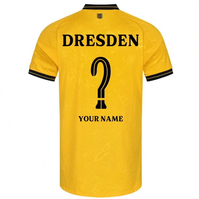 Danxen Pánské Tvé Jméno #0 Žlutá Černá Domů Hráčské Dresy 2025/26 Dres