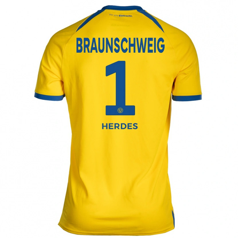 Danxen Pánské Leon Herdes #1 Žlutá Modrá Domů Hráčské Dresy 2025/26 Dres
