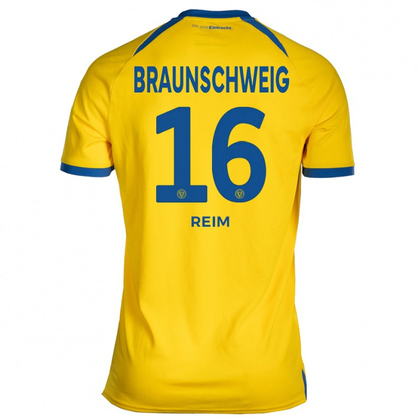 Danxen Pánské Marcel Reim #16 Žlutá Modrá Domů Hráčské Dresy 2025/26 Dres