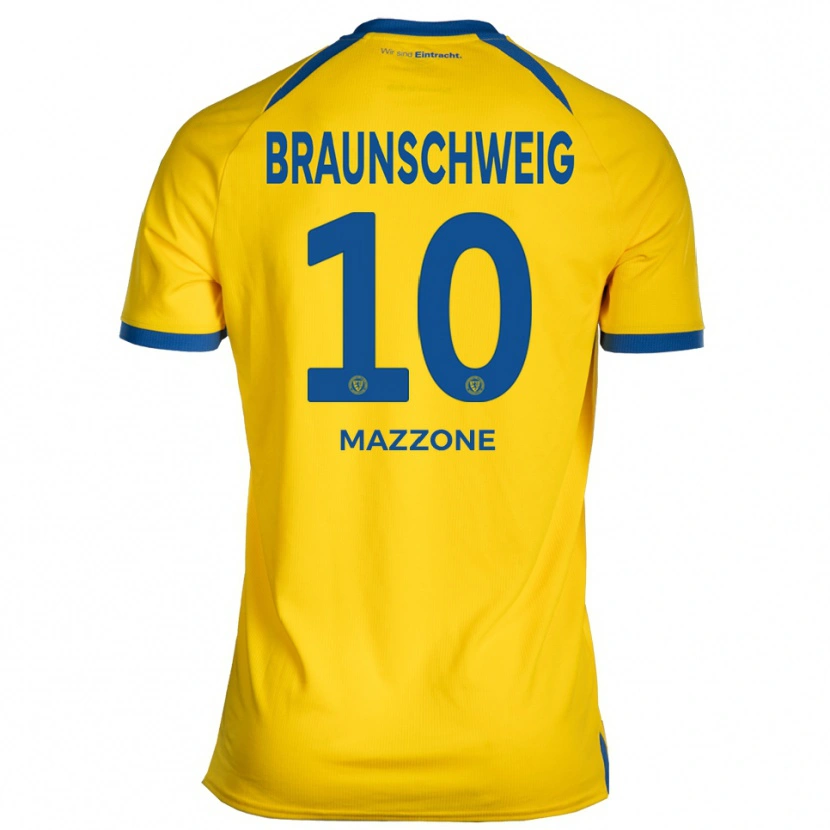 Danxen Pánské Matteo Mazzone #10 Žlutá Modrá Domů Hráčské Dresy 2025/26 Dres