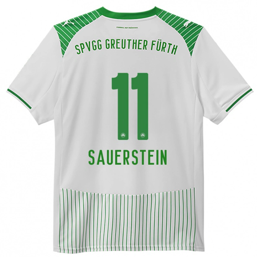 Danxen Pánské Toni Sauerstein #11 Bílá Zelená Domů Hráčské Dresy 2025/26 Dres