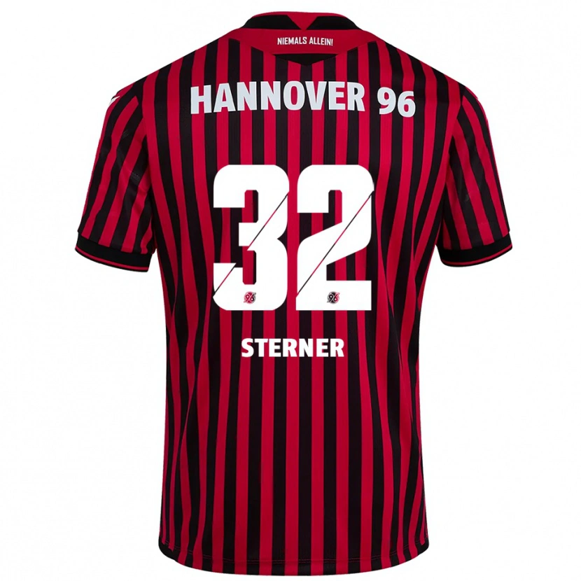 Danxen Pánské Jonas Sterner #32 Červená Černá Domů Hráčské Dresy 2025/26 Dres