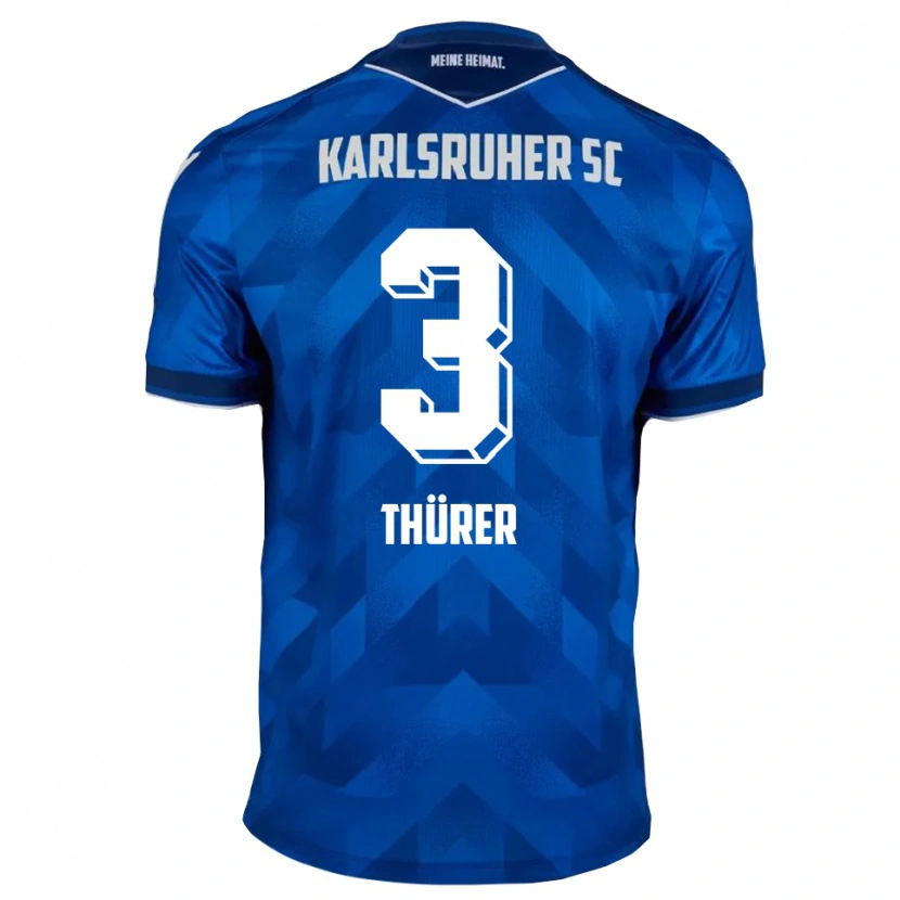Danxen Pánské Marlo Thürer #3 Modrá Bílá Domů Hráčské Dresy 2025/26 Dres