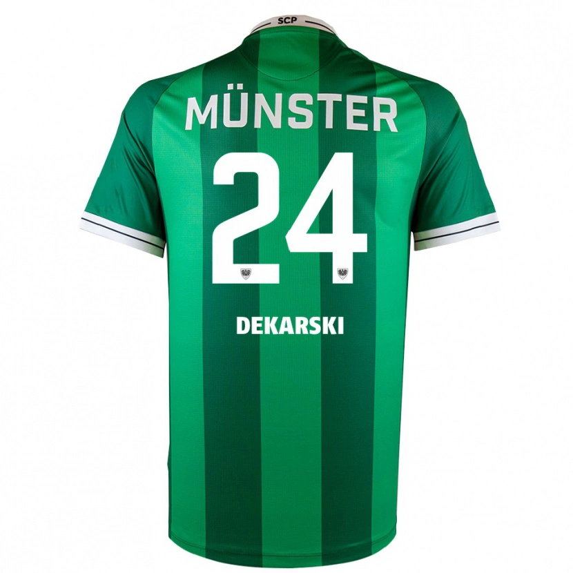Danxen Pánské Lasse Dekarski #24 Zelená Bílá Domů Hráčské Dresy 2025/26 Dres