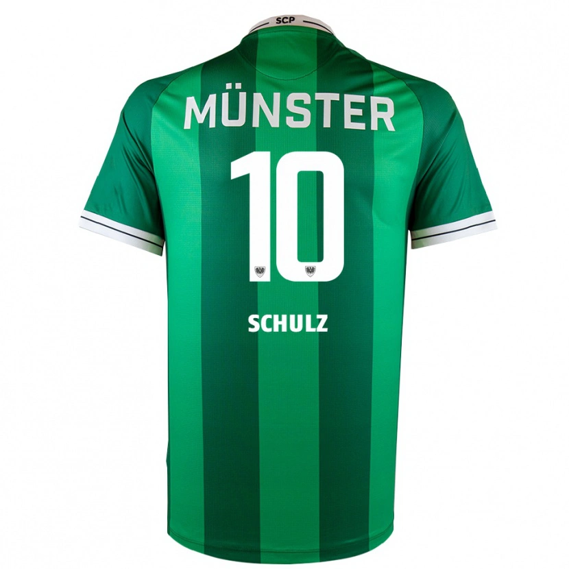 Danxen Pánské Marvin Schulz #10 Zelená Bílá Domů Hráčské Dresy 2025/26 Dres