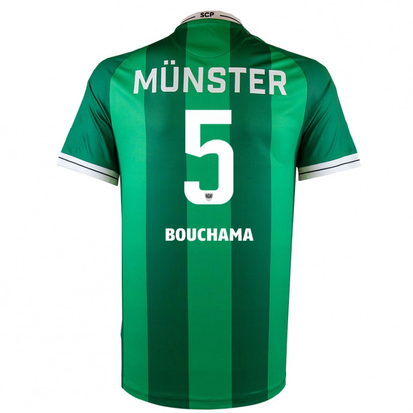 Danxen Pánské Yassine Bouchama #5 Zelená Bílá Domů Hráčské Dresy 2025/26 Dres