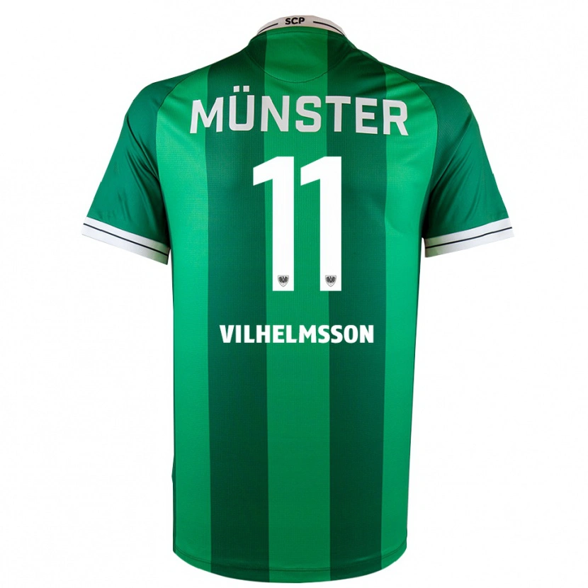 Danxen Pánské Oscar Vilhelmsson #11 Zelená Bílá Domů Hráčské Dresy 2025/26 Dres