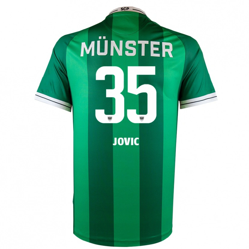Danxen Pánské Jovan Jovic #35 Zelená Bílá Domů Hráčské Dresy 2025/26 Dres
