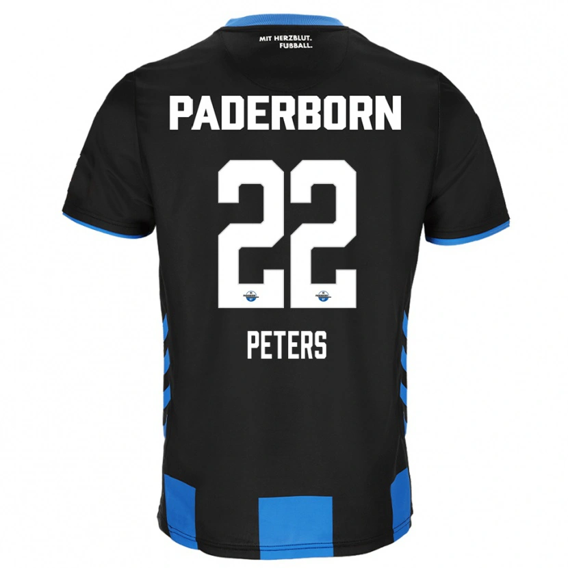 Danxen Pánské Jan Peters #22 Černá Modrá Domů Hráčské Dresy 2025/26 Dres
