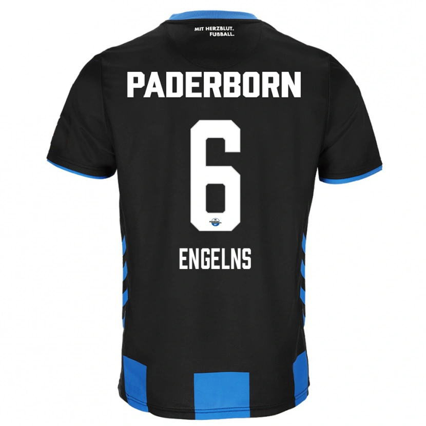 Danxen Pánské Luis Engelns #6 Černá Modrá Domů Hráčské Dresy 2025/26 Dres