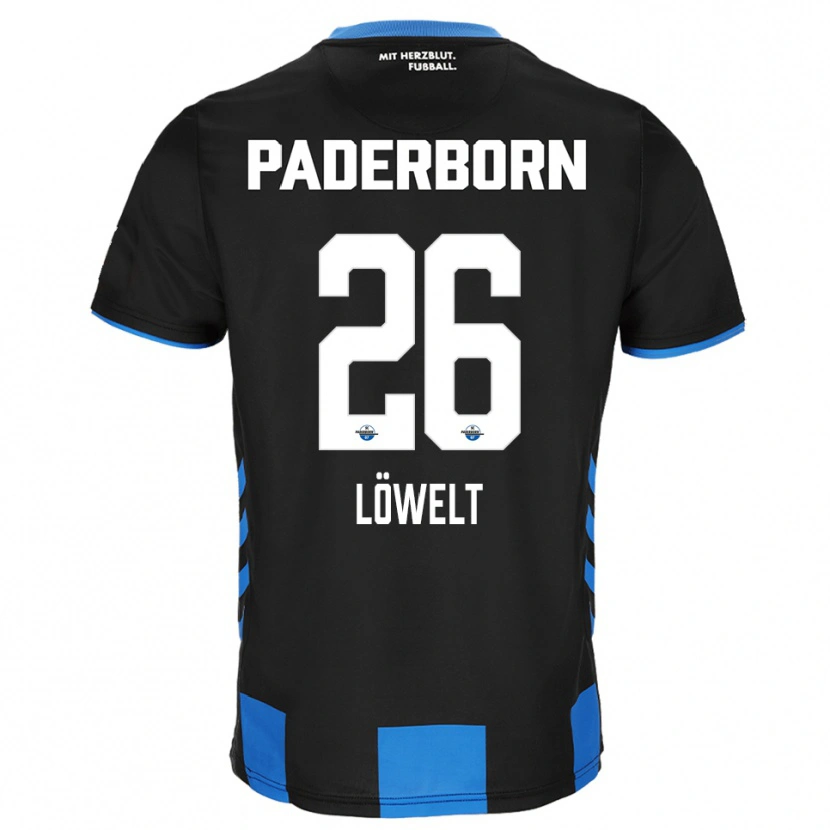 Danxen Pánské Luca Löwelt #26 Černá Modrá Domů Hráčské Dresy 2025/26 Dres
