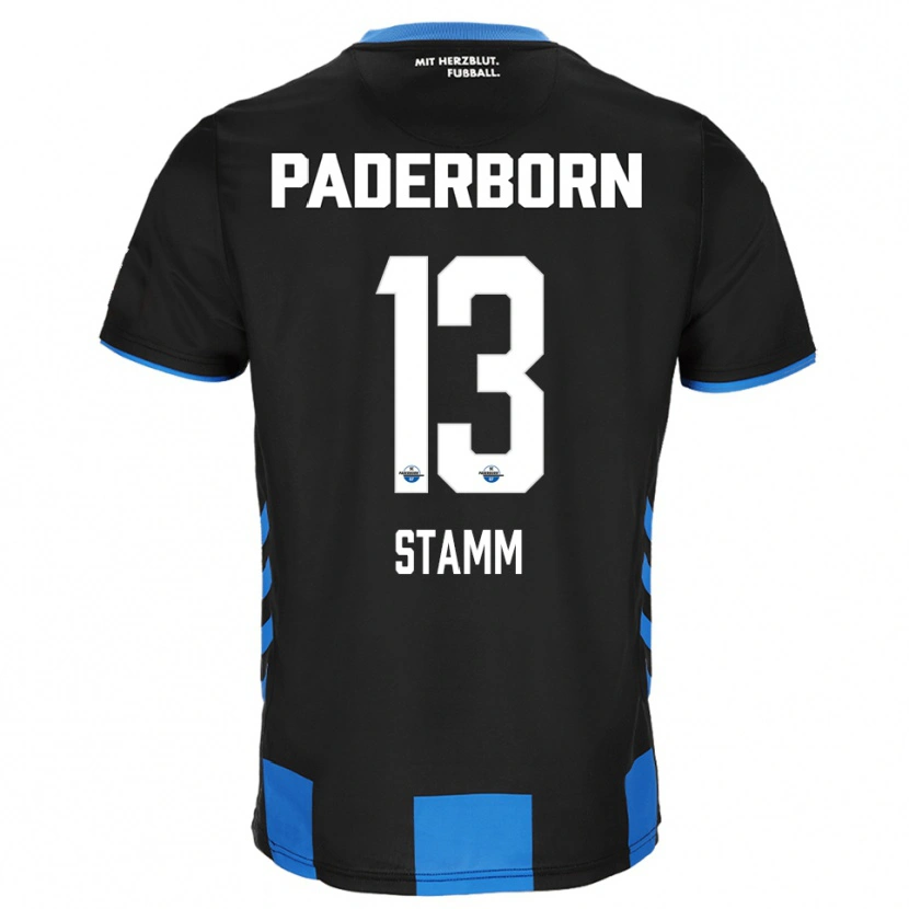 Danxen Pánské David Stamm #13 Černá Modrá Domů Hráčské Dresy 2025/26 Dres