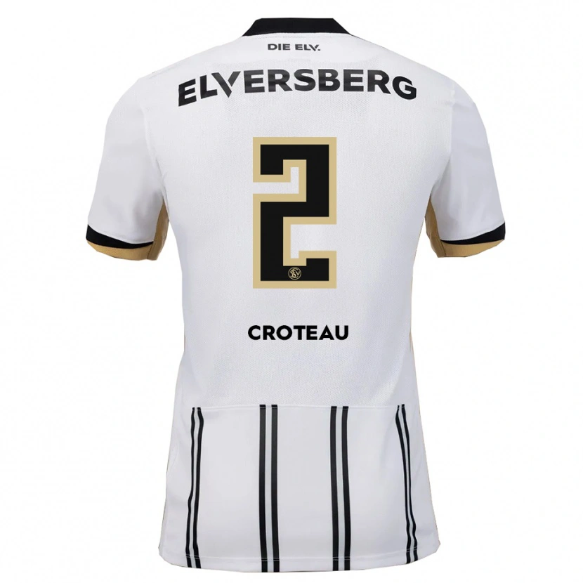 Danxen Pánské Jenna Croteau #2 Bílá Černá Domů Hráčské Dresy 2025/26 Dres