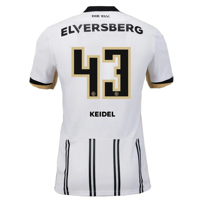 Danxen Pánské Felix Keidel #43 Bílá Černá Domů Hráčské Dresy 2025/26 Dres