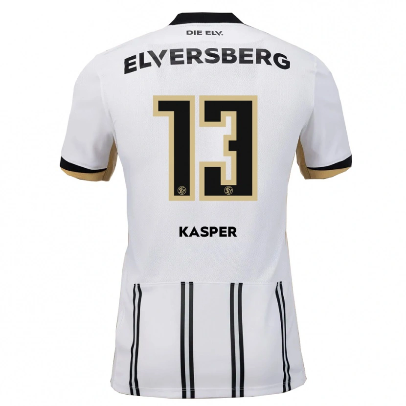 Danxen Pánské Yannik Kasper #13 Bílá Černá Domů Hráčské Dresy 2025/26 Dres