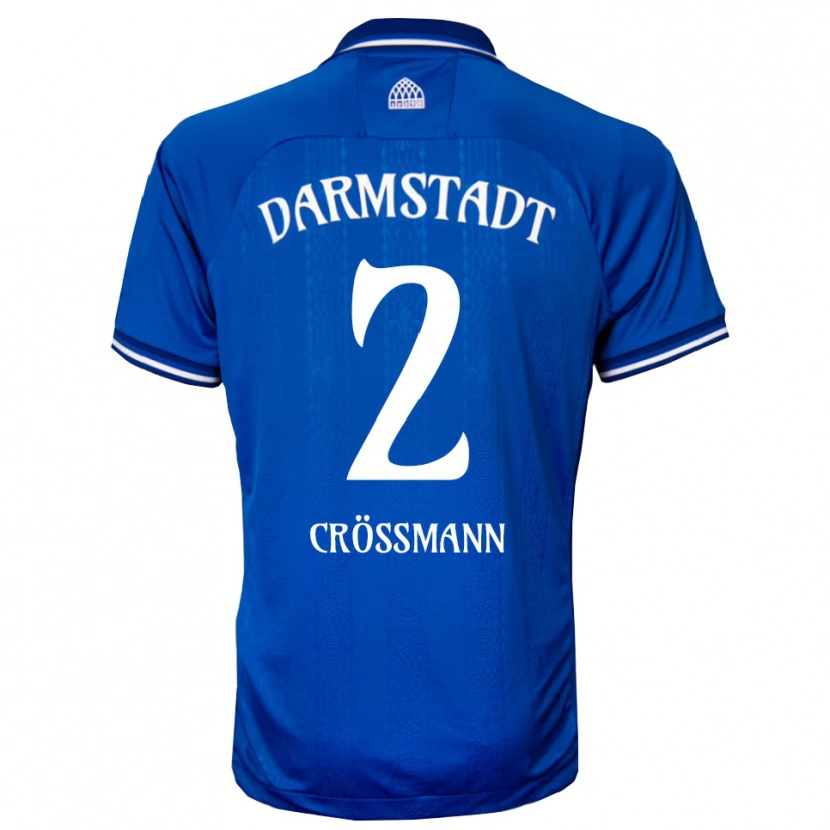 Danxen Pánské Elias Crößmann #2 Modrá Bílá Domů Hráčské Dresy 2025/26 Dres