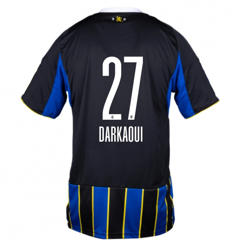 Danxen Pánské Gibriel Darkaoui #27 Modrá Černá Žlutá Domů Hráčské Dresy 2025/26 Dres