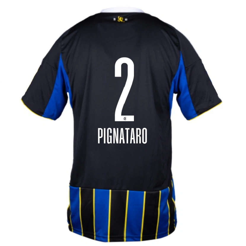 Danxen Pánské Leo Pignataro #2 Modrá Černá Žlutá Domů Hráčské Dresy 2025/26 Dres