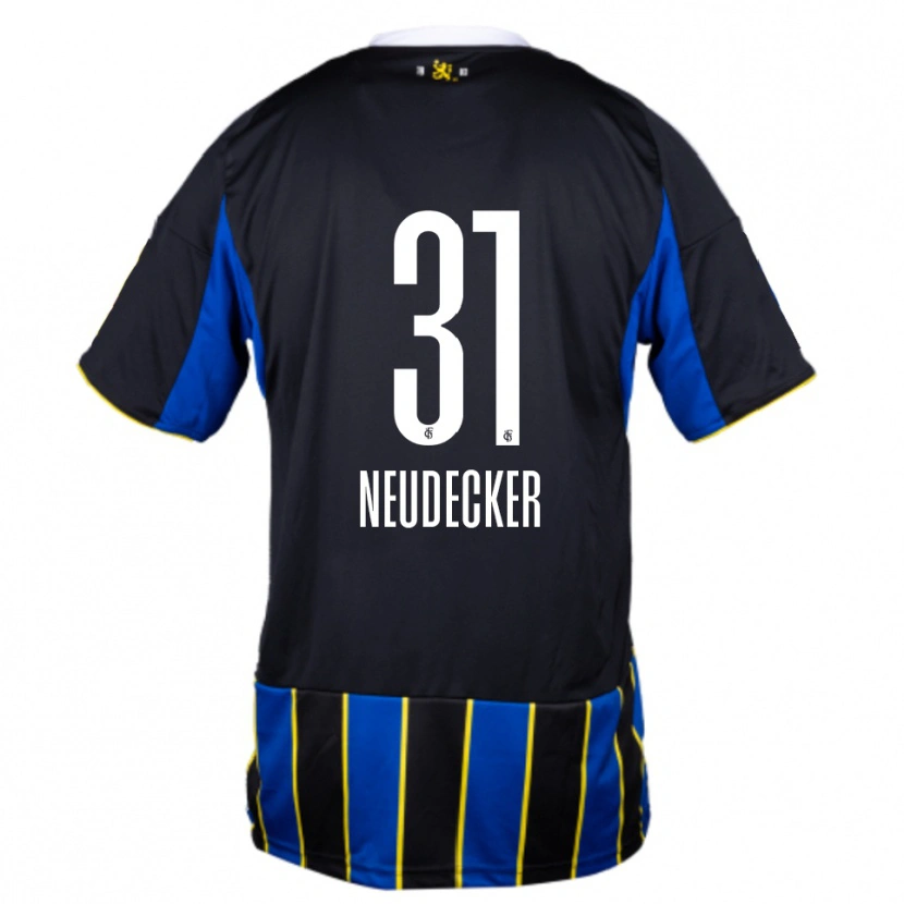 Danxen Pánské Richard Neudecker #31 Modrá Černá Žlutá Domů Hráčské Dresy 2025/26 Dres