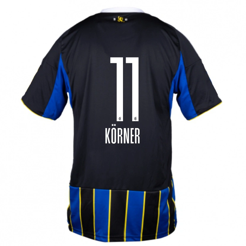 Danxen Pánské Lea Körner #11 Modrá Černá Žlutá Domů Hráčské Dresy 2025/26 Dres