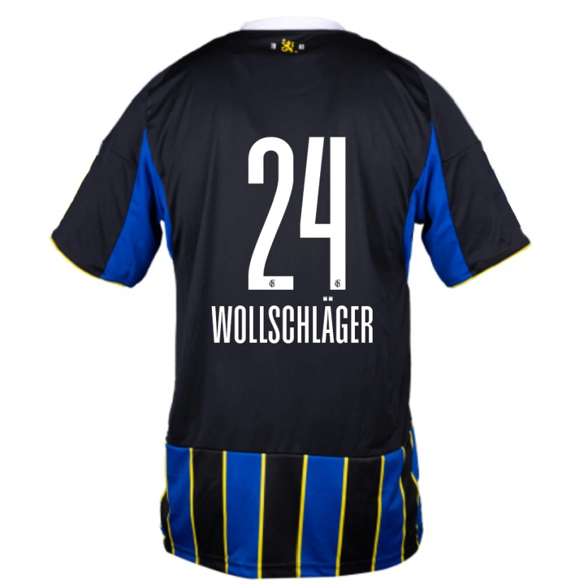Danxen Pánské Luca Wollschläger #24 Modrá Černá Žlutá Domů Hráčské Dresy 2025/26 Dres