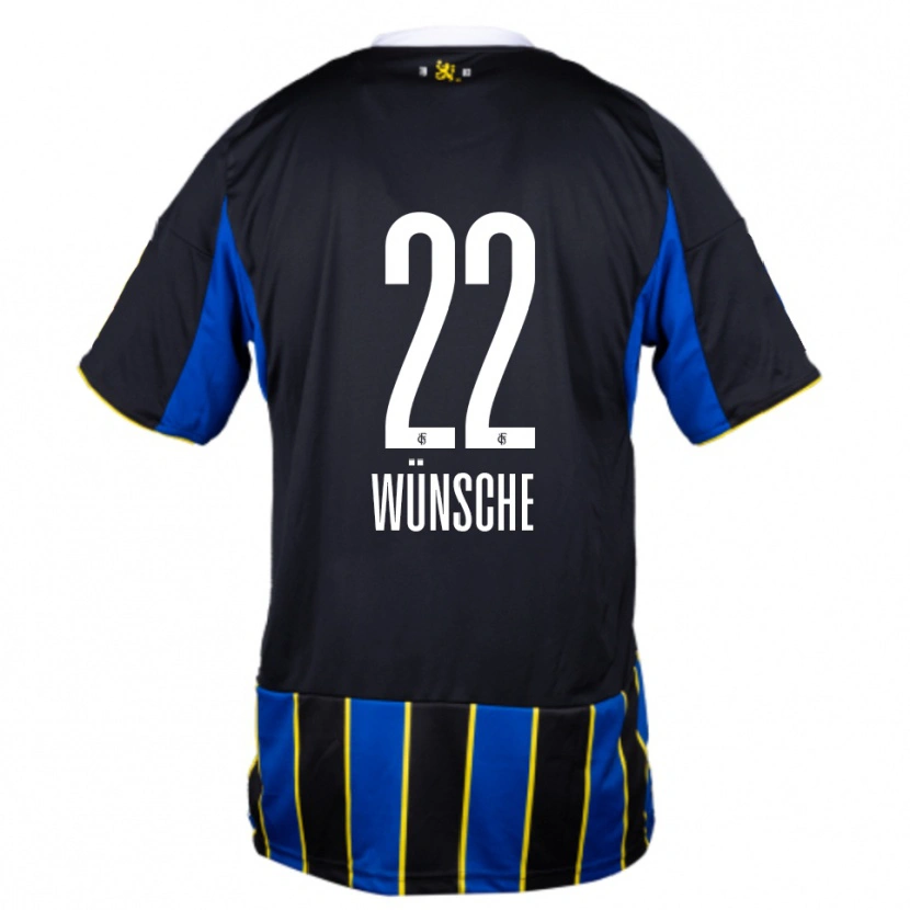 Danxen Pánské Hannah Wünsche #22 Modrá Černá Žlutá Domů Hráčské Dresy 2025/26 Dres