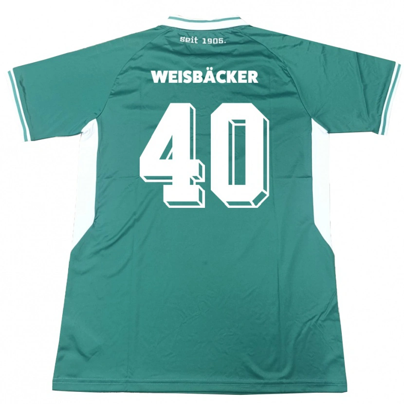 Danxen Pánské Maximilian Weisbäcker #40 Zelená Bílá Domů Hráčské Dresy 2025/26 Dres
