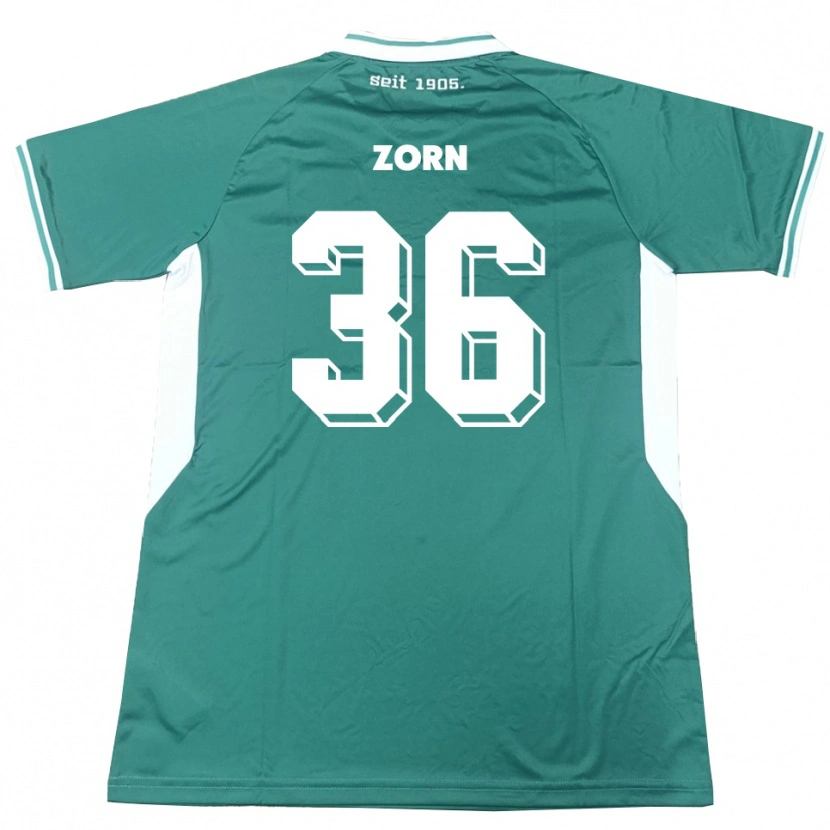 Danxen Pánské Emil Zorn #36 Zelená Bílá Domů Hráčské Dresy 2025/26 Dres