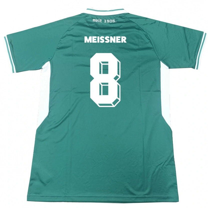 Danxen Pánské Thomas Meißner #8 Zelená Bílá Domů Hráčské Dresy 2025/26 Dres