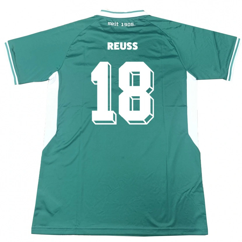 Danxen Pánské Noah Reuß #18 Zelená Bílá Domů Hráčské Dresy 2025/26 Dres