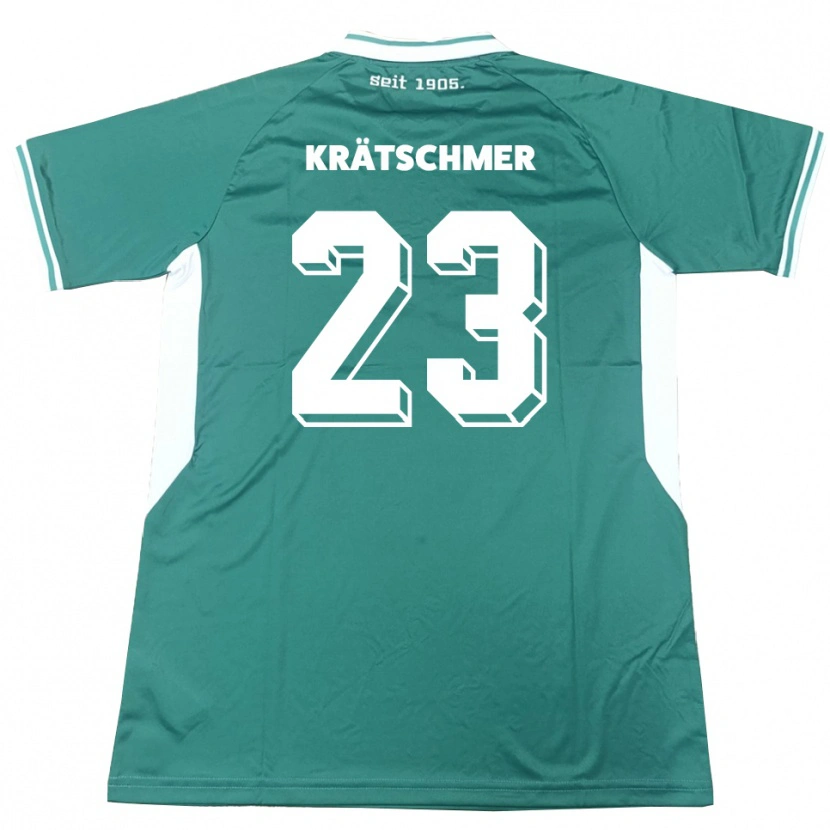 Danxen Pánské Pius Krätschmer #23 Zelená Bílá Domů Hráčské Dresy 2025/26 Dres