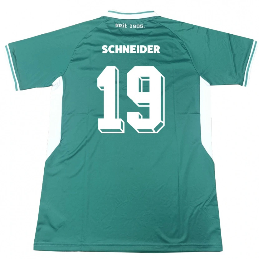 Danxen Pánské Lukas Schneider #19 Zelená Bílá Domů Hráčské Dresy 2025/26 Dres